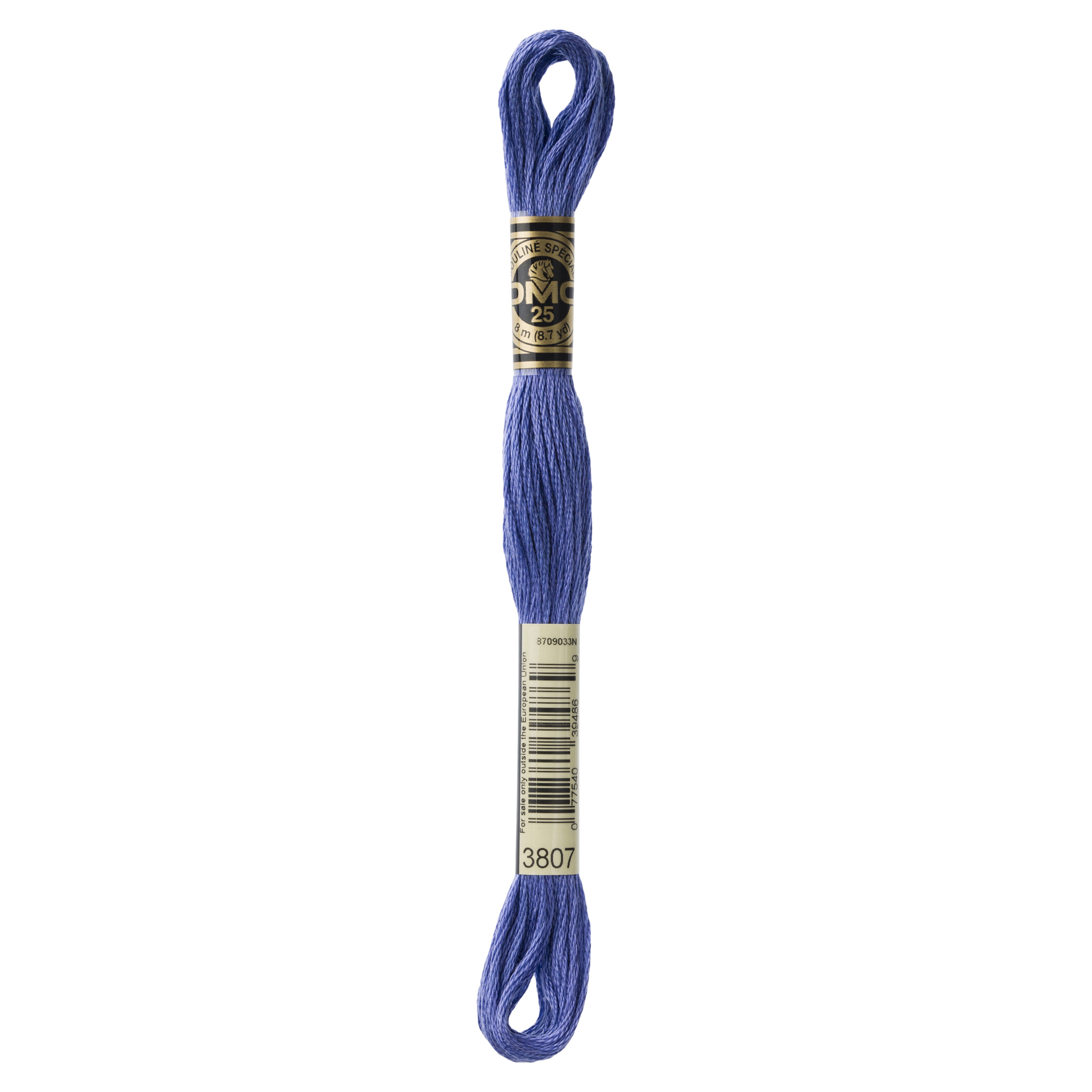 DMC Mouline 6 Strand Cotton 3807 Cornflower Blue 8m Skein| Barnyarns