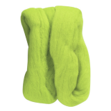 Natural Wool Roving: Lime Green: 20g: