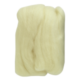 Natural Wool Roving: Off White: 20g: