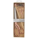 Scissors Gift Set Dressmaking (21.5cm) and Embroidery (9.5cm), Thimble & Pins Rose Gold