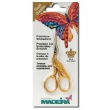 Madeira Stork Embroidery Scissors Gold Plated 9cm / 3.5in