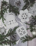 Christmas Tree Decorations: White Crochet Kit