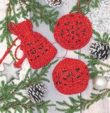 Christmas Tree Decorations: Red Crochet Kit