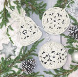 Christmas Tree Decorations: White Crochet Kit