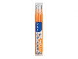 Pilot FriXion Ball Erasable Gel Pen REFILLS, Pack 3 Medium Tip, APRICOT ORANGE