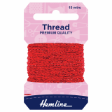 Hemline Glitter Thread 10m - Red