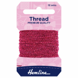 Hemline Glitter Thread 10m - Fushia