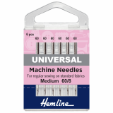 Hemline Universal Sewing Machine Needles - Size 60/8