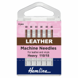 Hemline Leather Sewing Machine Needles - Size 110/18