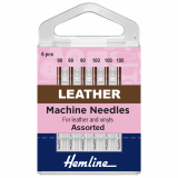 Hemline Leather Sewing Machine Needles - Assorted 90-100