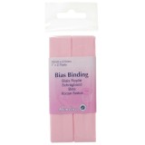 Hemline Bias Binding Polycotton 2.5m x 25mm Baby Pink