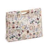 Craft Bag with Wooden Handles - Sewing Notions