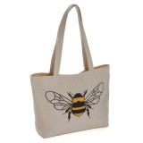 Craft Bag Shoulder Tote Appliqué - Linen Bee