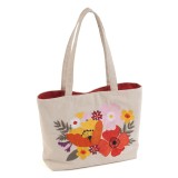 Craft Bag Shoulder Tote Embroidered - Wildflowers
