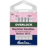 Hemline Overlocker/Serger Machine Needles Type F - Size 80/12
