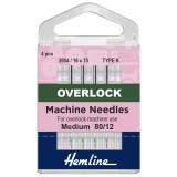 Hemline Overlock/Serger Machine Needles Type K - Size 80/12