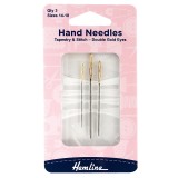 Hand Sewing Needles: Tapestry & Stitch: Double Gold Eye: Size 14-18: Pack of 3