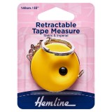Hemline Tape Measure Retractable with Key Ring - 140cm