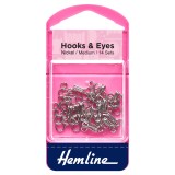 Hemline Hooks and Eyes Nickel - Size 2