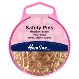 Hemline Safety Pins Value Pack of - 23mm - 200pcs