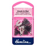 Hemline Hook & Bar Black & Nickel Assorted