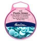 Hemline KAM Plastic Snaps 25 x 12.4mm Sets Aqua