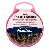 Hemline KAM Plastic Snaps 25 x 12.4mm Sets Bronze