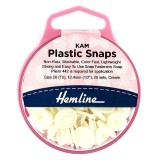 Hemline KAM Plastic Snaps 25 x 12.4mm Sets Cream