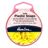 Hemline KAM Plastic Snaps 25 x 12.4mm Sets Yellow