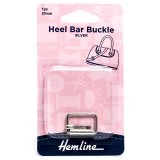 Hemline Heel Bar Buckle 20mm Nickel