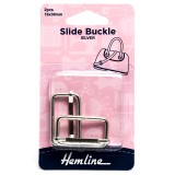 Hemline Slide Buckles 30mm x 16mm Nickel 2 Pieces