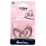 Hemline D Ring 32mm Nickel 2 Pieces