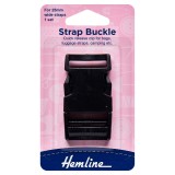Hemline Strap Buckle Black 25mm
