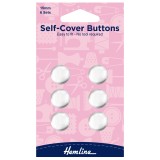 Hemline Self Cover Buttons Metal Top - 15mm