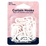 Hemline Curtain Hooks Standard 33 x 12mm 20 Pieces