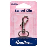 Hemline Swivel Clip Nickel 15mm