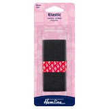 Hemline General Purpose Knitted Elastic Black - 1m x 40mm
