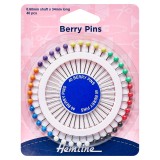 Hemline Pins Berry 34mm Nickel 40 Pieces