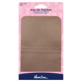 Hemline Cotton Twill Patches Fawn - 10 x 15cm