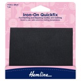 Hemline Quickfix Iron-On Cotton Patches Grey - 11 x 25cm