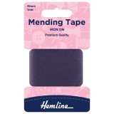Hemline Iron-On Mending Tape Navy - 100cm x 38mm