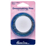 Hemline Pins Dressmaker's & Foam Pincushion 25mm 350 Pieces