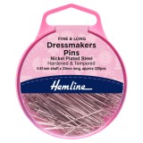 Hemline Pins Dressmaker's Fine 33mm Nickel 320 Pieces