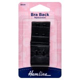Hemline Bra Back Replacement Black - 28.5mm