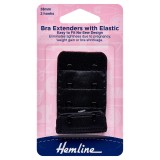 Hemline Bra Back Extender 38mm Black