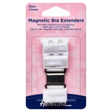 Hemline Magnetic Bra Extender White - 28mm