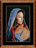 Lanarte Counted Cross Stitch Kit - African Lady (Aida,B)