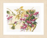 Lanarte Counted Cross Stitch Kit - Colibri & Flowers (Evenweave)