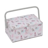 HobbyGift Sewing Box Large Cantilever: Cats