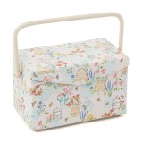 HobbyGift Sewing Box Medium, Fold Over Lid: Sewing Bee